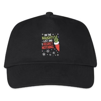 Naughty List I Regret Nothing - Kids’ Baseball Cap - black - Front