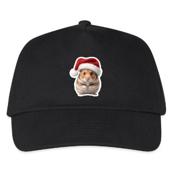 Suesser Hamster - Suesse Weihnachten  - Kinder Basecap - Schwarz - Vorne