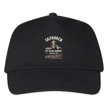 Skiing | Not a hobby but a passion - Kids’ Baseball Cap - black - Front
