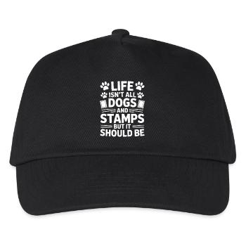 Stamps Saying Dog Wit Stamps Gift - Kids’ Baseball Cap - black - Front