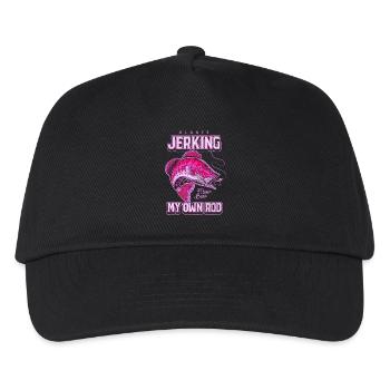 Always Jerking My Rod Funny Fishing - Kids’ Baseball Cap - black - Front