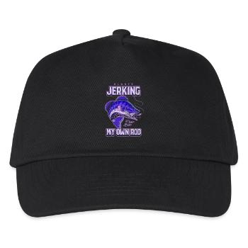 Always Jerking My Rod Funny Fishing - Kids’ Baseball Cap - black - Front