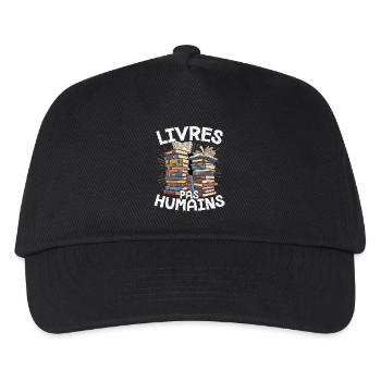 Books, Superior to People, Funny for Readers I - Kids’ Baseball Cap - black - Front