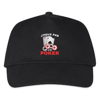 I Can't I Have Poker Gift - Kids’ Baseball Cap - black - Front