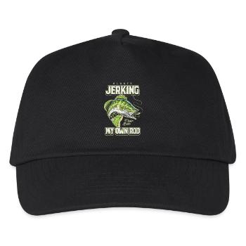 Always Jerking My Rod Funny Fishing - Kids’ Baseball Cap - black - Front