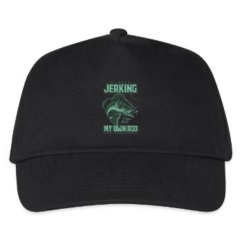Always Jerking My Rod Funny Fishing - Kids’ Baseball Cap - black - Front