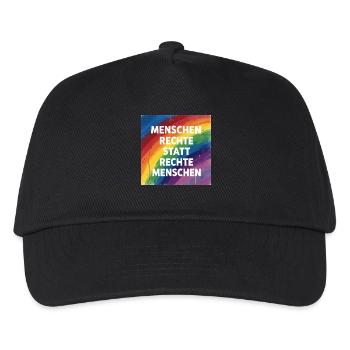 Human rights instead of right-wing people - Kids’ Baseball Cap - black - Front