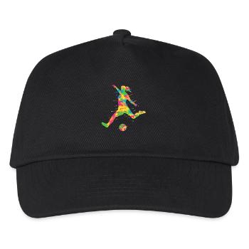 Soccer Colorful Soccer Player Girl Soccer Player - Kids’ Baseball Cap - black - Front