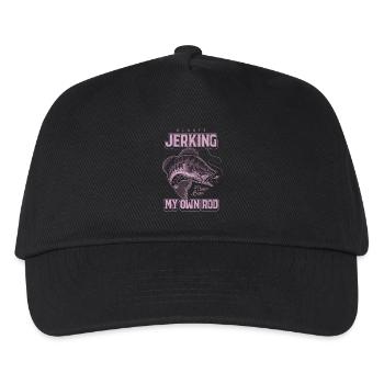 Always Jerking My Rod Funny Fishing - Kids’ Baseball Cap - black - Front