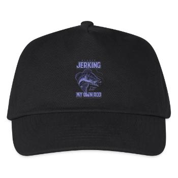 Always Jerking My Rod Funny Fishing - Kids’ Baseball Cap - black - Front