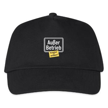 Außer Betrieb Techniker Informiert Faultier Büro - Kinder Basecap - Schwarz - Vorne