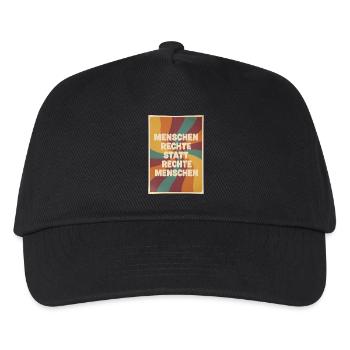 Human Rights Instead of Right People Retro - Kids’ Baseball Cap - black - Front