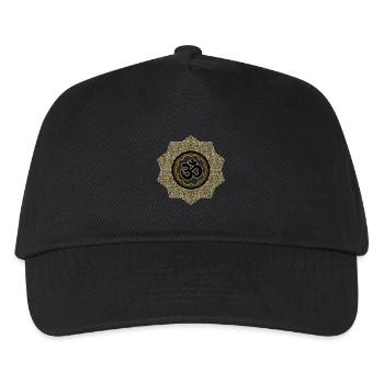 Om Mandala Yoga Goa Meditation Wellness Sport Wear - Kinder Basecap - Schwarz - Vorne