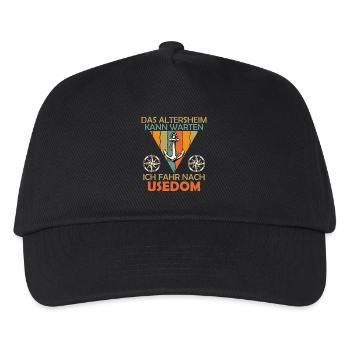 Grand-père LA MAISON DE RETRAITE PEUT ATTENDRE, JE VAIS À USEOM - Casquette de baseball Enfant - noir - Devant