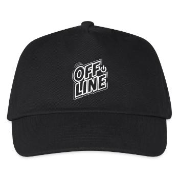 Offline Modus Retro - Kinder Basecap - Schwarz - Vorne
