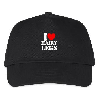 I Love Hairy Legs (Red Heart) – Funny - Kids’ Baseball Cap - black - Front