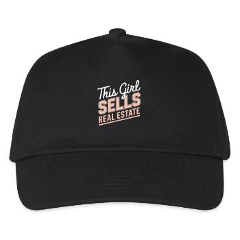 This Girl Sells Real Estate - Kids’ Baseball Cap - black - Front