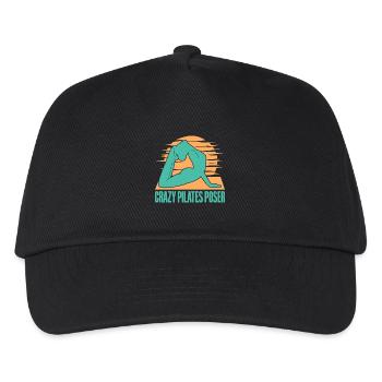 Yoga Crazy Pilates Poser Funny Yoga - Kids’ Baseball Cap - black - Front