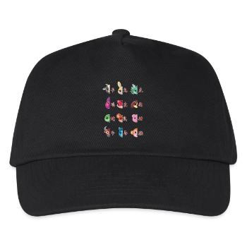 Chinesisches Neujahr Chinesisches Tierkreiszeichen Kawaii - Kinder Basecap - Schwarz - Vorne