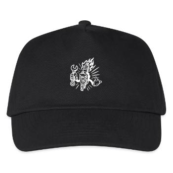 Bad Spark – Cheeky spark plug with screw connections - Kids’ Baseball Cap - black - Front