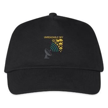 Wetter Drama Humor Geschenk Regen Schnee - Kinder Basecap - Schwarz - Vorne