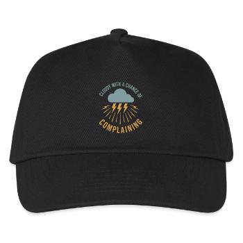 Wetter Drama Humor Geschenk Regen Schnee - Kinder Basecap - Schwarz - Vorne