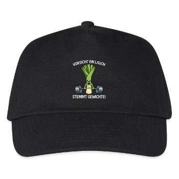 Weightlifters BEWARE OF A LEEK LIFTS WEIGHTS - Kids’ Baseball Cap - black - Front