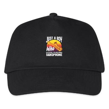 Just a boy who likes to play the saxophone - Kids’ Baseball Cap - black - Front
