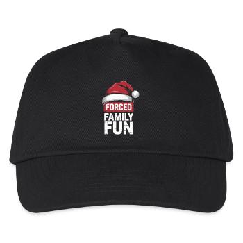 Erzwungener Familienspaß Sarkastisches Weihnachten - Kinder Basecap - Schwarz - Vorne