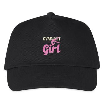 Gymnast Girl Rétro Pink - Casquette de baseball Enfant - noir - Devant