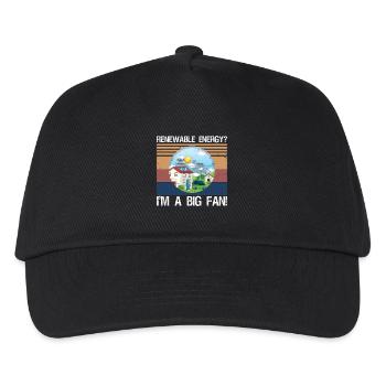 Renewable Energy? I'm A Big Fan! - Kids’ Baseball Cap - black - Front