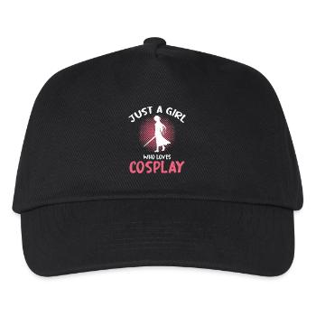 Just a Girl Loves Cosplay - Kids’ Baseball Cap - black - Front