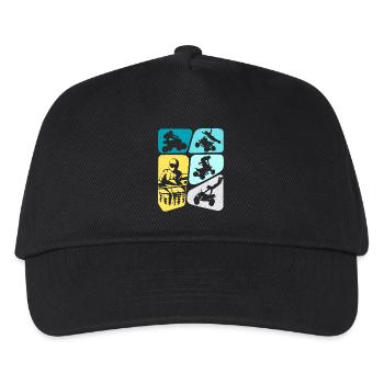 Quad Quad Driver ATV Men Boys Offroad - Kids’ Baseball Cap - black - Front