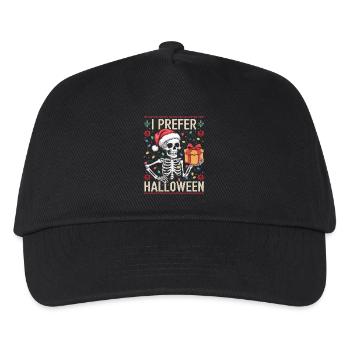 I Prefer Halloween Sarcastic Christmas  - Kids’ Baseball Cap - black - Front