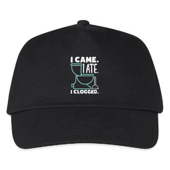 Maître du bouchon des toilettes Drôle - Casquette de baseball Enfant - noir - Devant