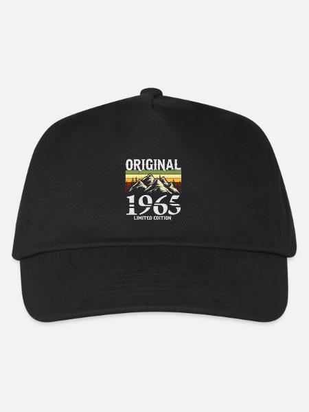 1965-Jahrgang-Vintage-Retro-Geburtstag-Geschenk - Kinder Basecap - Schwarz