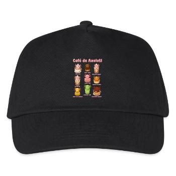 Café De Axolotl Cute - Kids’ Baseball Cap - black - Front
