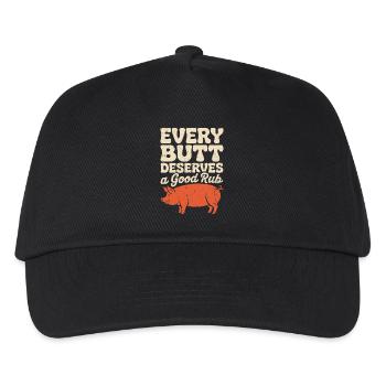 Funny BBQ Art for Men Women Grilling Meat  - Kids’ Baseball Cap - black - Front