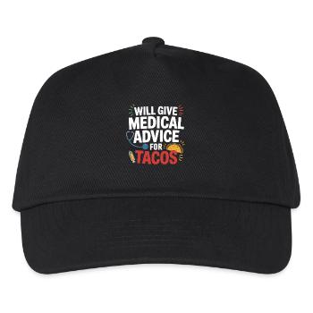 Medical advice for tacos - Kids’ Baseball Cap - black - Front