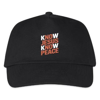 Know Jesus Know Peace - Kids’ Baseball Cap - black - Front