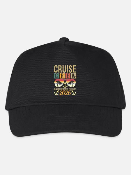 Cruise Crew 2026 Making Memories Together Vacation - Kinder Basecap - Schwarz