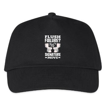 Maître du bouchon des toilettes Drôle - Casquette de baseball Enfant - noir - Devant