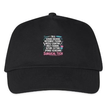 Surgical Tech Power Word Art - Kids’ Baseball Cap - black - Front