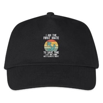 Funny First Mate for Men Women Pontoon Boat Cap - Kinder Basecap - Schwarz - Vorne