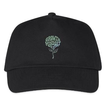Growth Mindset - Botanical Nature Flower - Kids’ Baseball Cap - black - Front