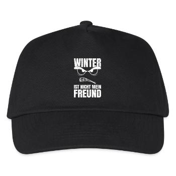 Winter service WINTER IS NOT MY FRIEND - Kids’ Baseball Cap - black - Front