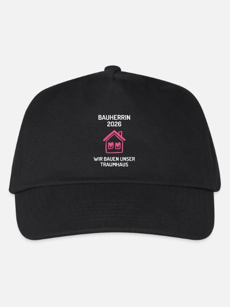 Hausbau Eigenheim Bauherren Bauherrin 2026 - Kinder Basecap - Schwarz