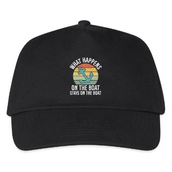 Ce qui se passe sur le bateau reste sur le bateau - Casquette de baseball Enfant - noir - Devant