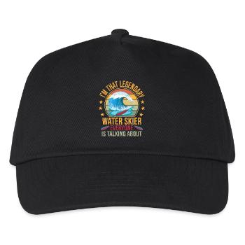 Funny Water Skier Saying Water Sports Water Skiing - Kids’ Baseball Cap - black - Front
