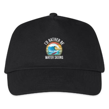 I'd Rather Be Water Skiing Water Ski Skiing Water - Kids’ Baseball Cap - black - Front